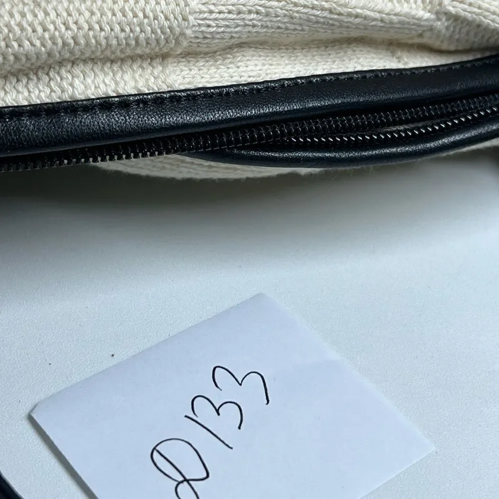 Rare NWOT Cotton/ Leather Bohemian Duffle Bag Made in Switzerland